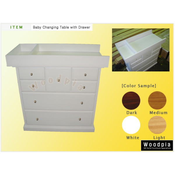Baby Change Table with Drawers(W)